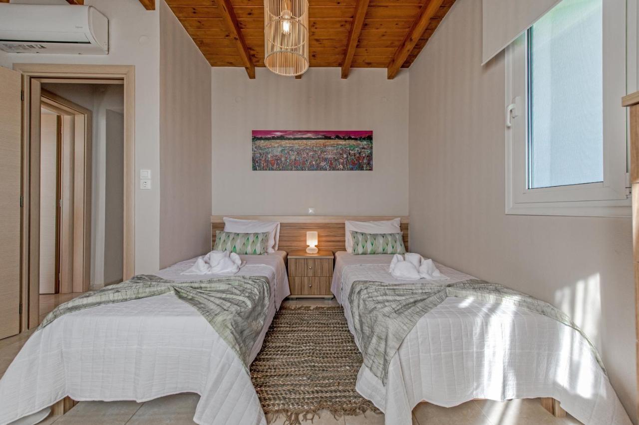 Tranquil Sea View Villa With Private Pool, Just 2Km From The Beach! Αγία Γαλήνη Εξωτερικό φωτογραφία